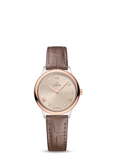 Omega De Ville Quartz 27.5 Stainless Steel - Sedna Gold / Beige - Diamond